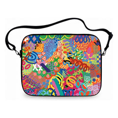 Color Chaos Laptop Sleeve with detachable shoulder strap — Suit Yourself