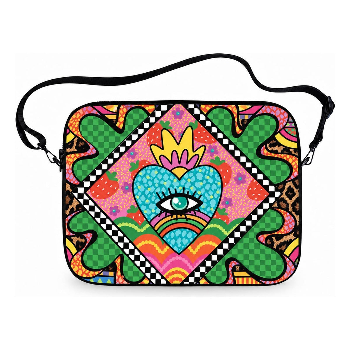 Evil Eye Laptop Sleeve with detachable shoulder strap — Suit Yourself