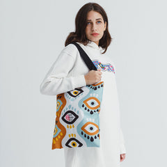 Wavy Eyes Allover Tote Bag