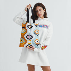 Wavy Eyes Allover Tote Bag