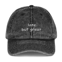 Late But Great Washed Cap detail — Suit Yourself Egypt