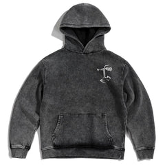 Line Art Washed Oversized Hoodie