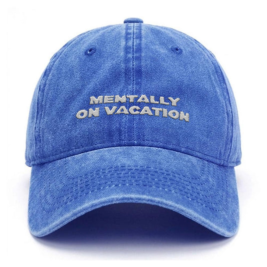 Mentally On Vacation Washed Cap