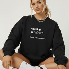 Adulting Oversized Crewneck