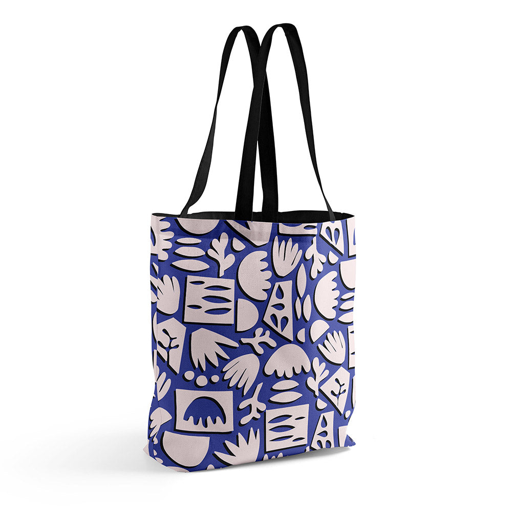 Blue Cactus Allover Tote Bag