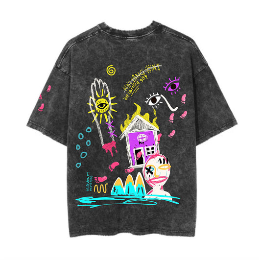 Burn Memories Washed Oversized T-Shirt