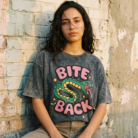 Bite Back washed oversized t-shirt — Suit Yourself Egypt