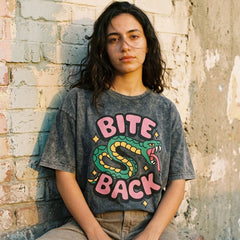 Bite Back washed oversized t-shirt — Suit Yourself Egypt