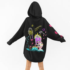 Burn Memories Long Oversized Hoodie