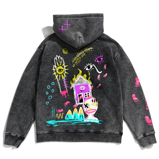 Burn Memories Washed Oversized Hoodie