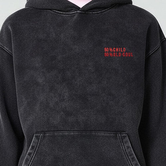Child Soul Stitched Washed Oversized Hoodie