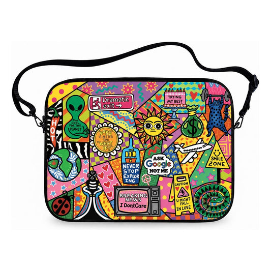 Dramatic Exit Laptop Sleeve with detachable shoulder strap — Suit Yourself