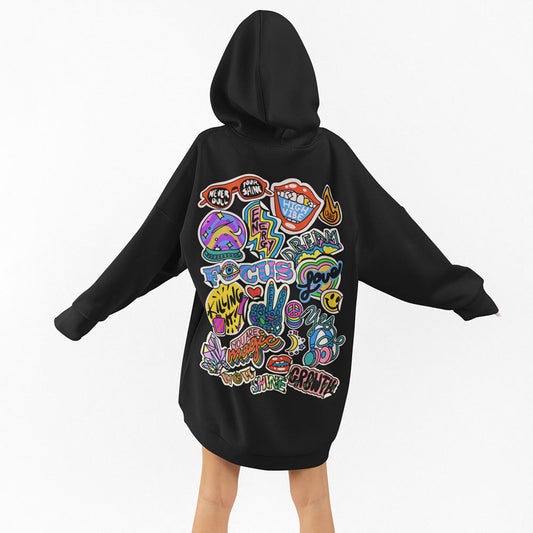 Focus Long Oversized Hoodie