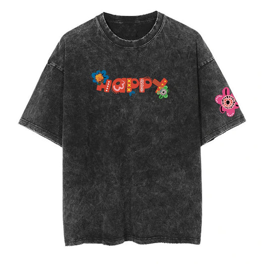 Happy Washed Oversized T-Shirt