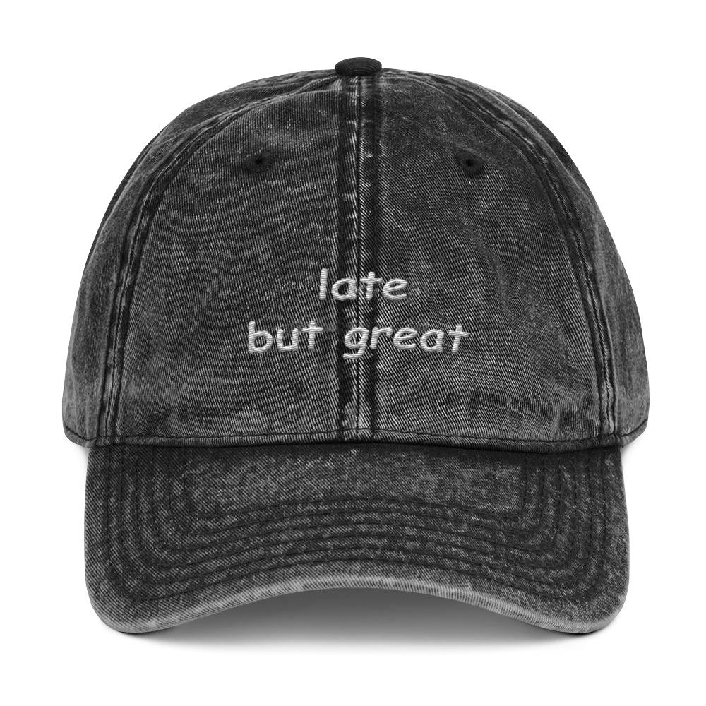 Late But Great Washed Cap detail — Suit Yourself Egypt