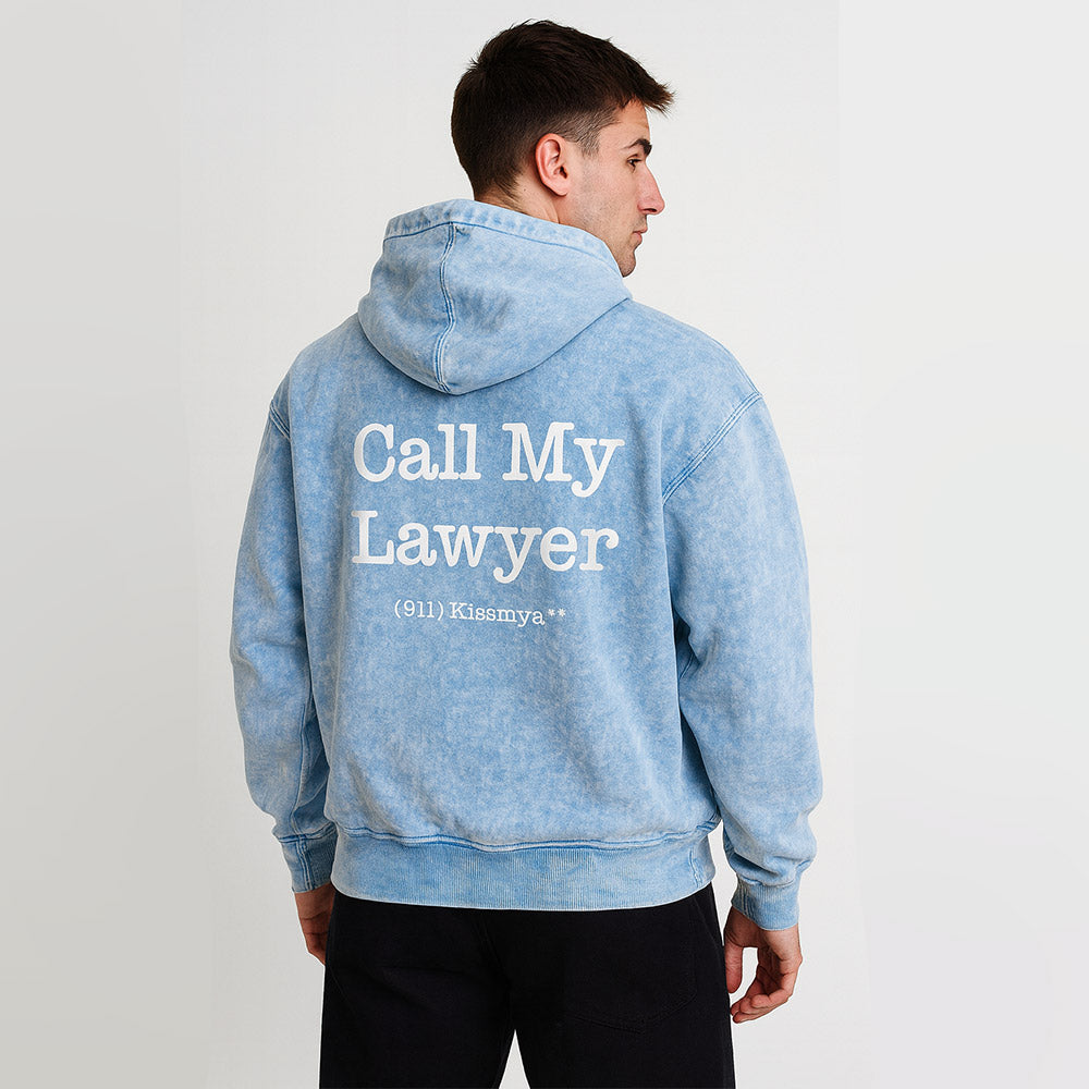 Call My Lawyer Washed Oversized Hoodie