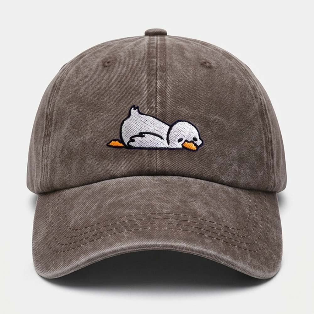 Lazy Duck Washed Cap detail — Suit Yourself Egypt