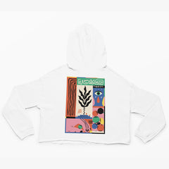 Leaf Oversized Crop Hoodie