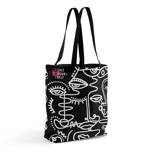 Line Art Allover Tote Bag