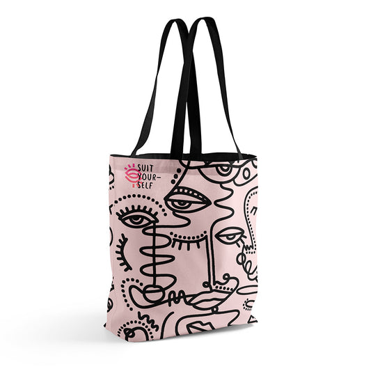 Line Art Allover Tote Bag