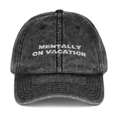 Mentally On Vacation Washed Cap detail — Suit Yourself Egypt