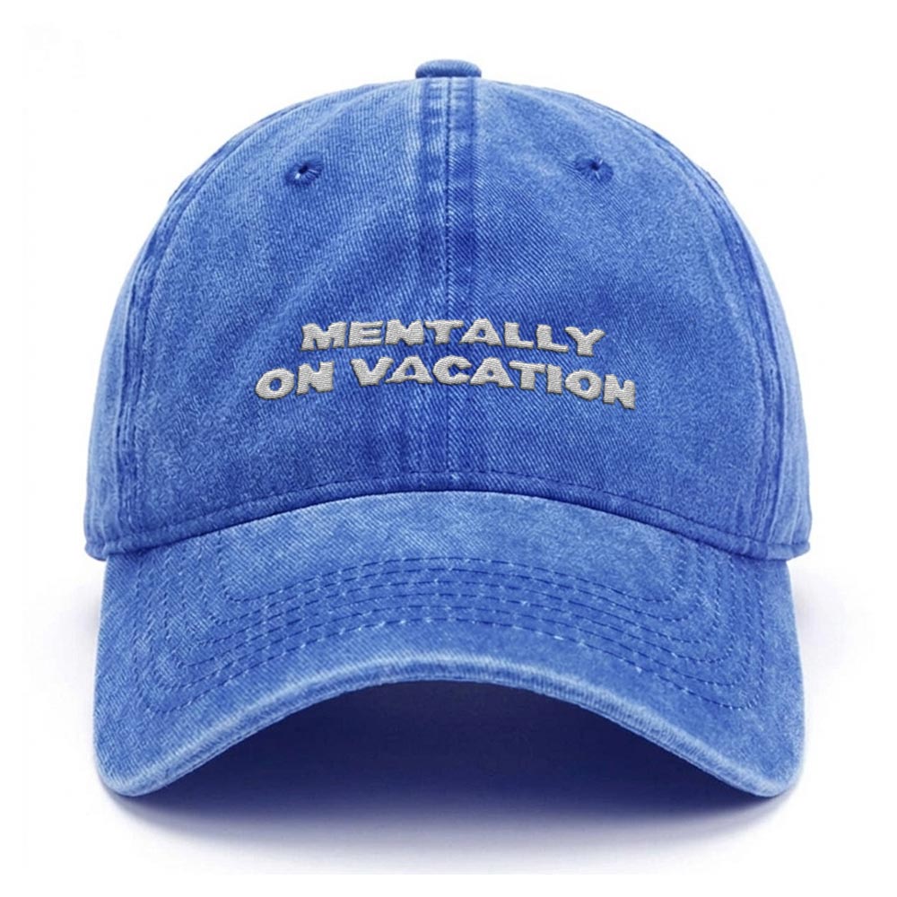 Mentally On Vacation Washed Cap — Suit Yourself Egypt