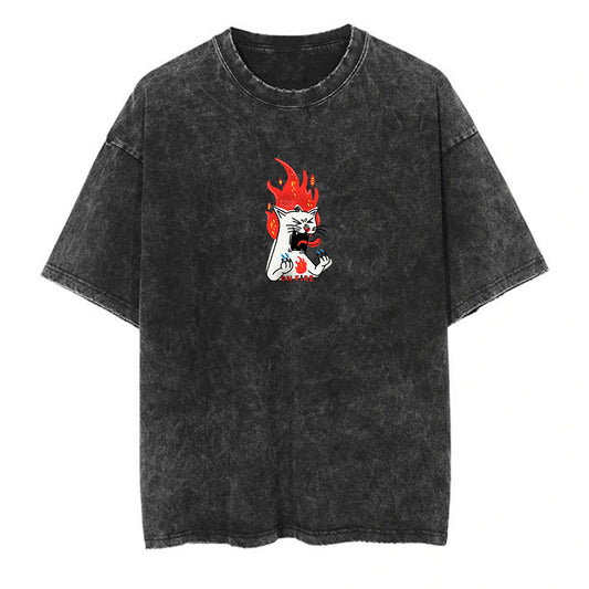 On Fire Washed Oversized T-Shirt