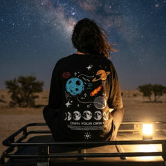 Own Your Orbit oversized t-shirt side view — Suit Yourself Egypt