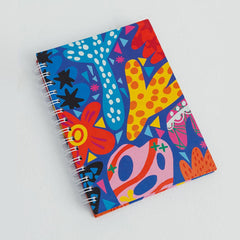 Purple Florals Spiral Notebook