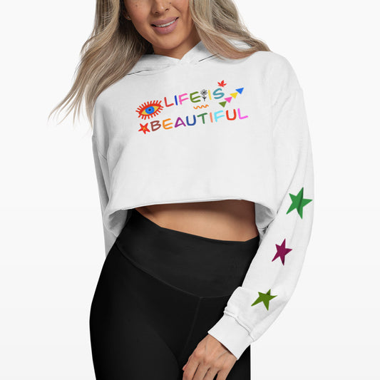 Screaming Colors Oversized Crop Hoodie