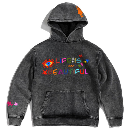 Screaming Colors Washed Oversized Hoodie