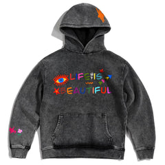 Screaming Colors Washed Oversized Hoodie