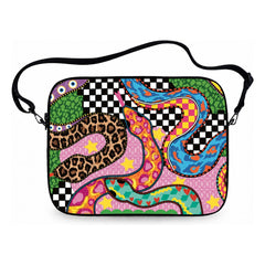 Snake Charmer Laptop Sleeve with detachable shoulder strap — Suit Yourself