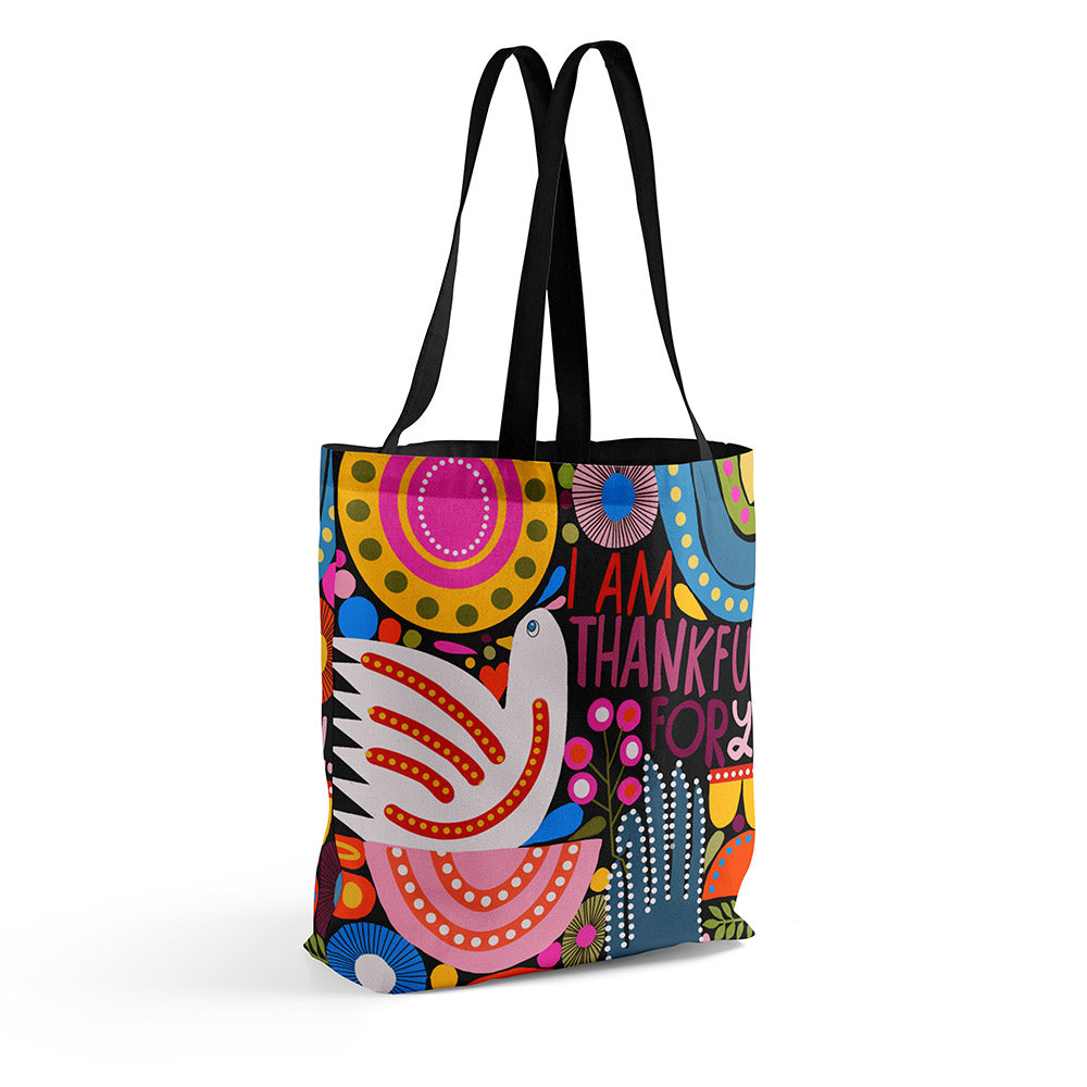 Thankful Allover Tote Bag