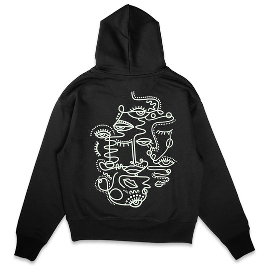 Line Art Oversized Hoodie