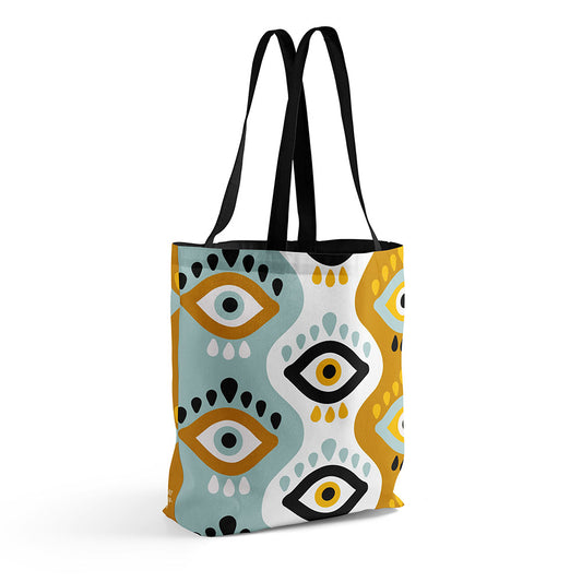 Wavy Eyes Allover Tote Bag