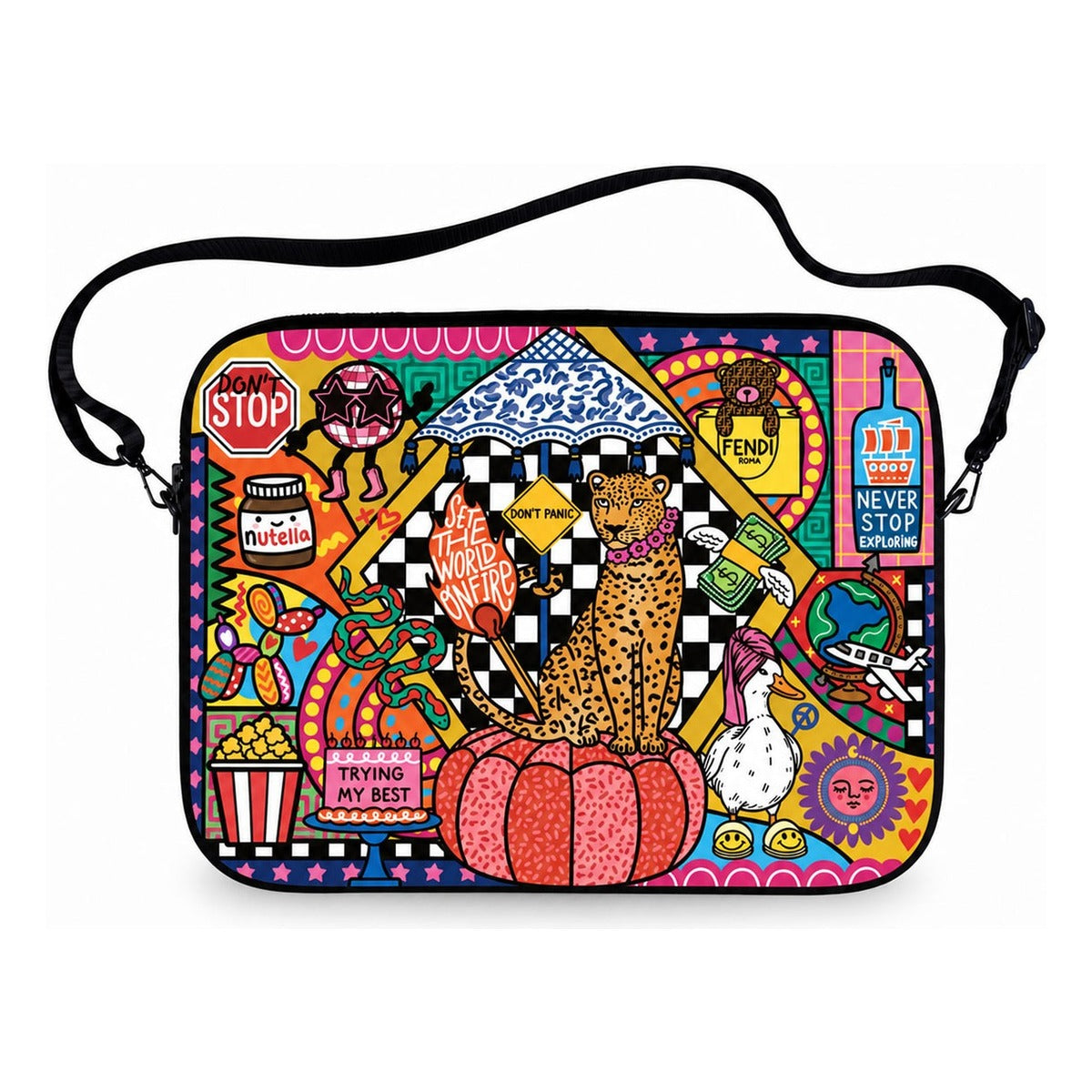 Wild Jungle Laptop Sleeve with detachable shoulder strap — Suit Yourself