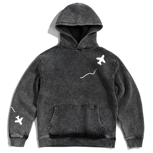 World Traveler Washed Oversized Hoodie