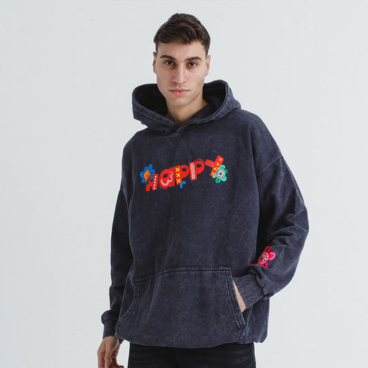 Happy Washed Oversized Hoodie