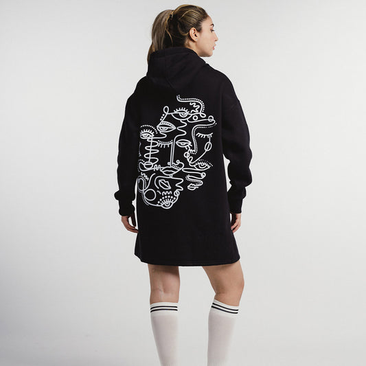 Line Art Long Oversized Hoodie