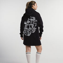 Line Art Long Oversized Hoodie